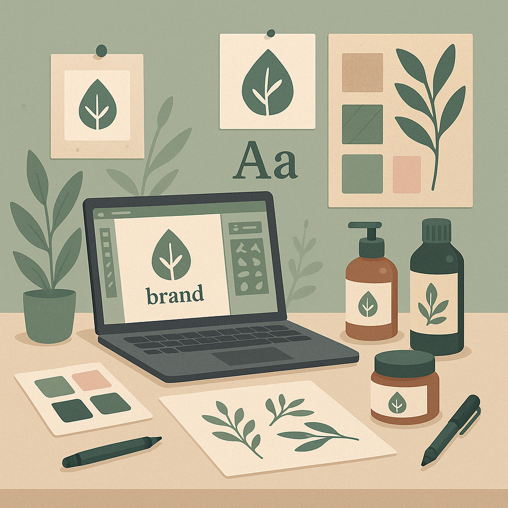 Identidad visual para marca de cosmética natural
