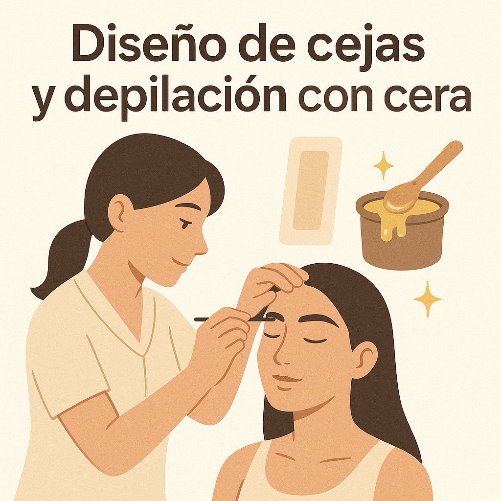 Diseño de cejas y depilación con cera